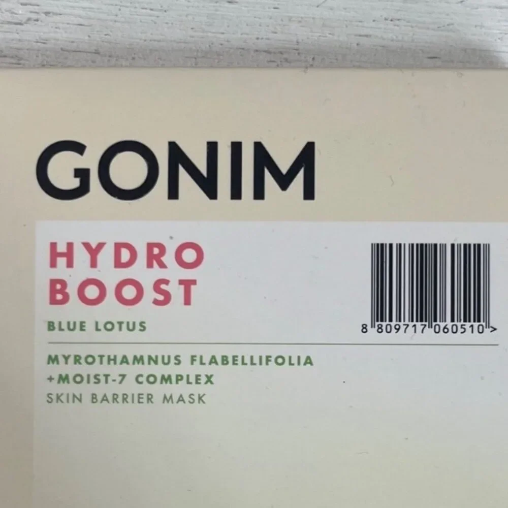 Gonim Hydro Boost Skin Barrier Mask Blue Lotus 5 Pack Hydrating Moisturizing New
